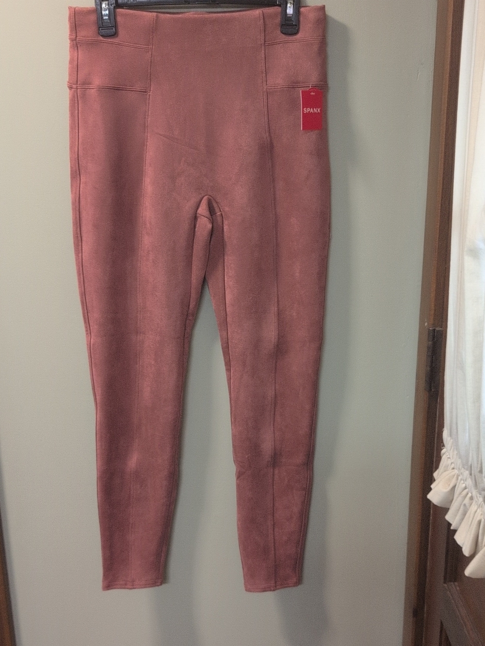 SPANX Suede-Look Leggings in Dusty Rose NWT